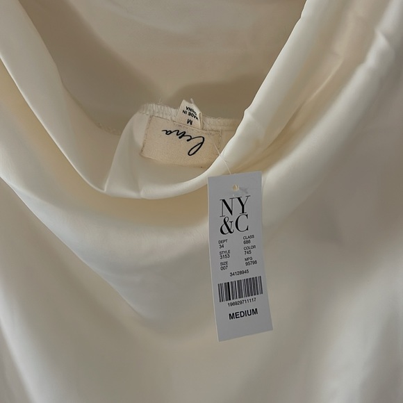 NWT - NY&Co - Strapless Cowl Neck Satin Maxi Dress - Sz M - Picture 5 of 6